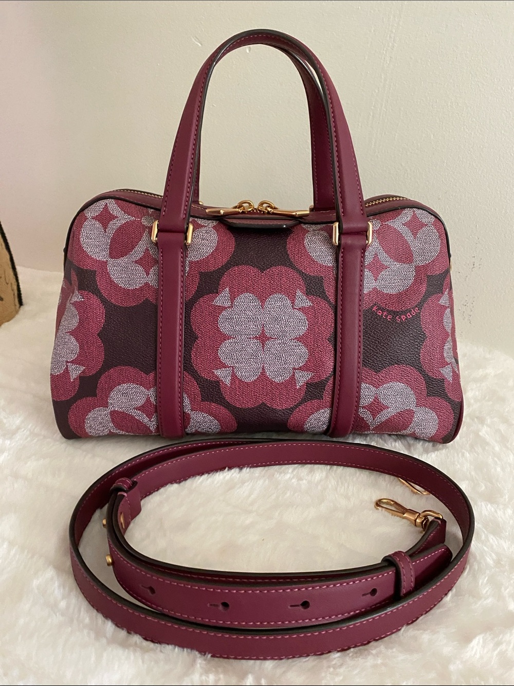 Kate Spade New York Women's Spade Flower Monogram Eleanor Medium Satchel (Multi)